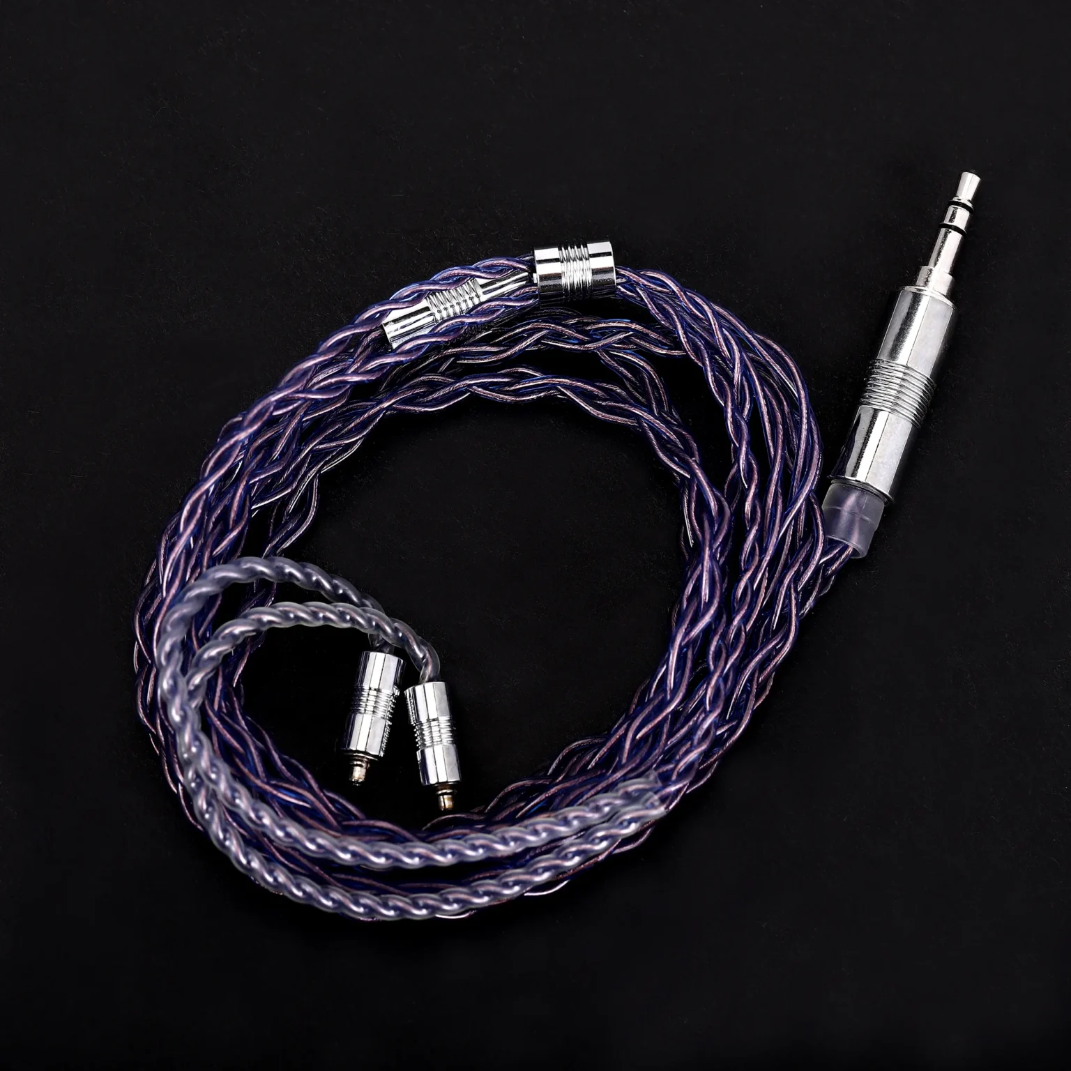4-Core MMCX Twisted Pure Silver & OCC IEM Cable for Professional